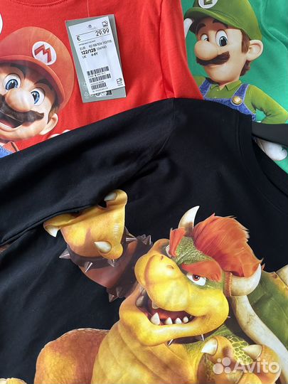 Лонгслив марио, футболка на мальчика hm 122 128