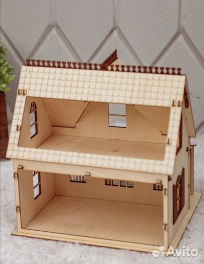 Кукольный домик с мебелью