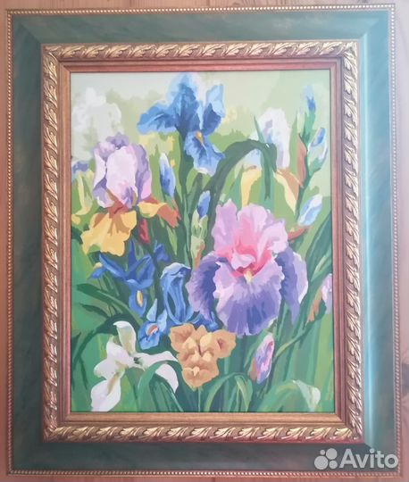 Картины по номерам раскрашенная в рамке