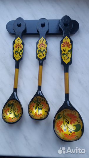 Набор из 3 ложек под хохлому. Новое