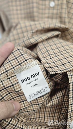 Рубашка miu miu в клетку