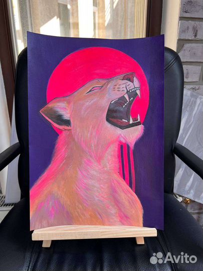 Картина Львица А3