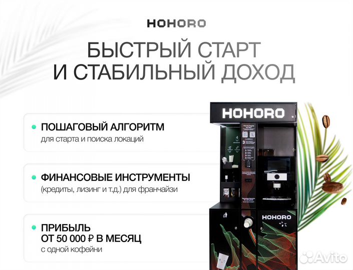 Hohoro coffee кофейня самообслуживания