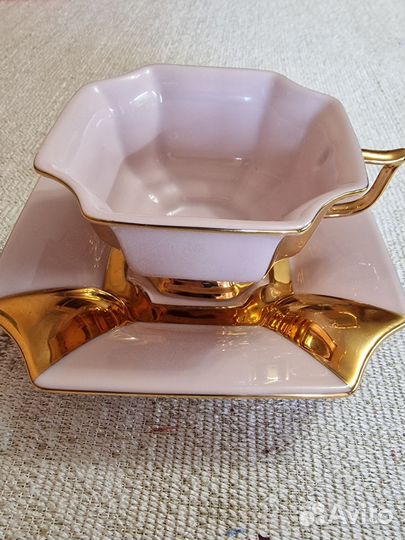 Чашка с блюдцем новая