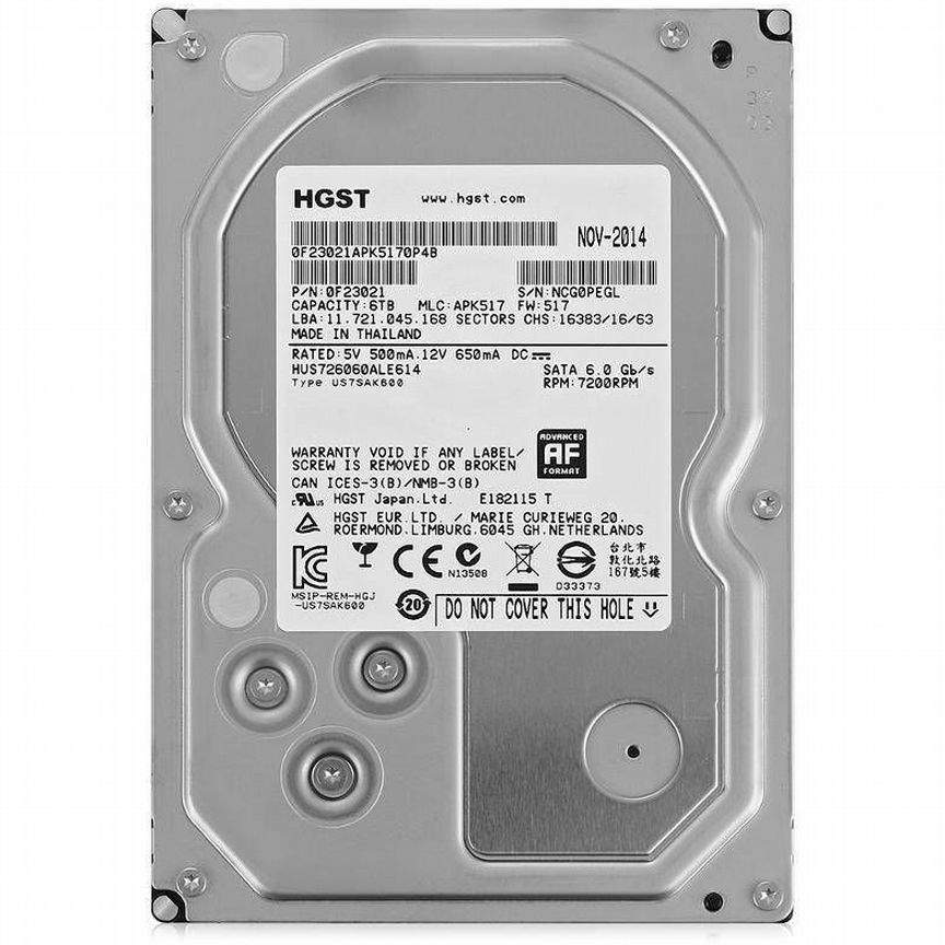 [HUS726060ALE614] Жесткий Диск Hitachi 6tb Sata3 Hus726060ale614