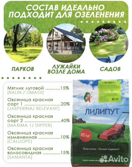 Газонная трава Лилипут