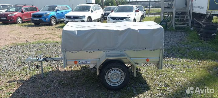 Прицеп для дачи 1.85х1.1м со съемным дышлом и тент