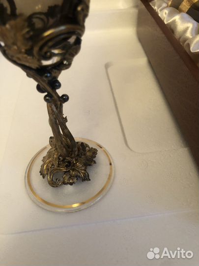 Эксклюзивные бокалы богемское стекло ручной работы