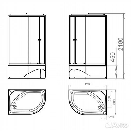 Душевая кабина DomaniSpa Delight 128 L high