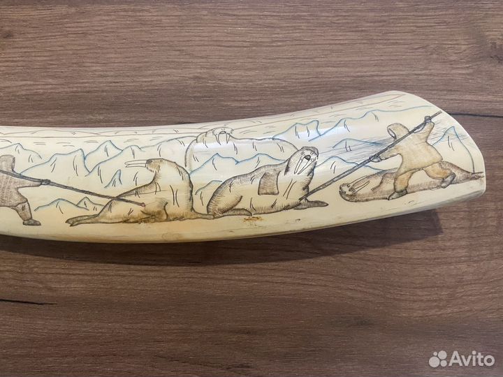 Клык моржа имитация