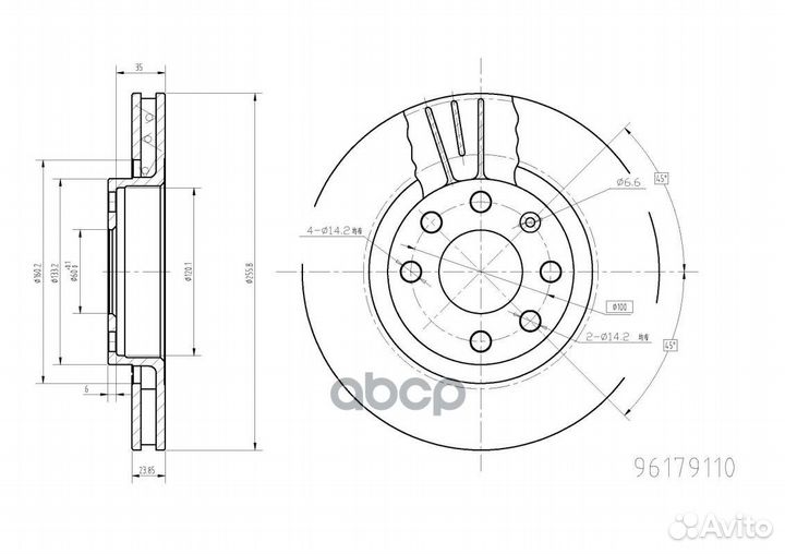 Диск переднего тормоза D255mm ARG29-1009 Arirang