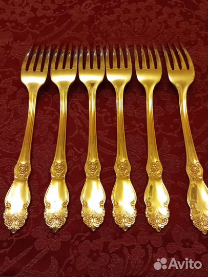 Вилки мельхиор Золотая Роза СССР