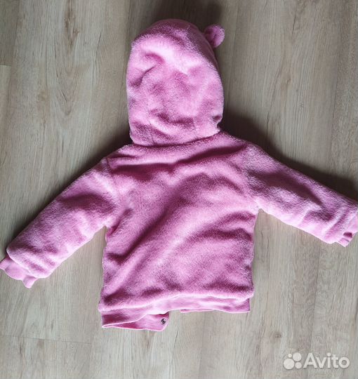 Куртка кофта для девочки плюшевая 74 на весну,лето