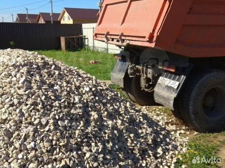 Щебень \ Отсев гравийный с доставкой от трех кубов