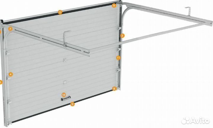 Гаражные секционные ворота дорхан 2500х2500