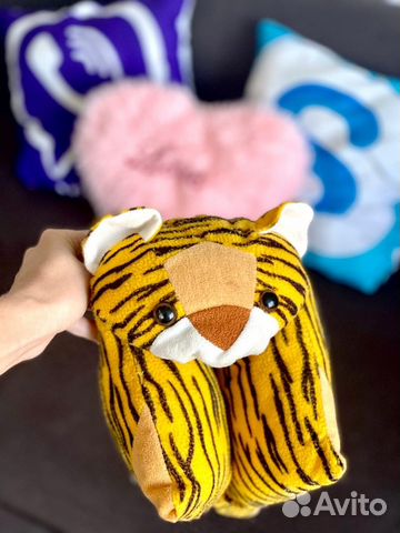 Подушка игрушка мягкая тигр подушки