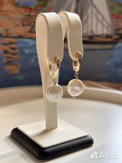 Серьги с барочным жемчугом