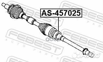 Подшипник шариковый 45X70X25 AS457025 Febest