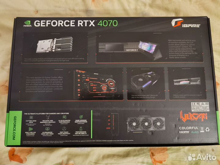 Продам Видеокарту Colorful GeForce RTX 4070 Vulcan