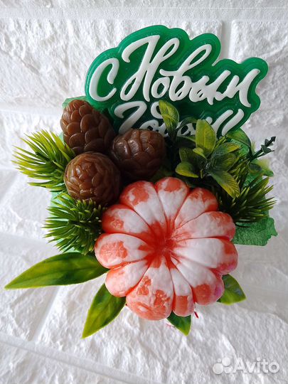 Мыло ручной работы. Новогодний мыльный букет