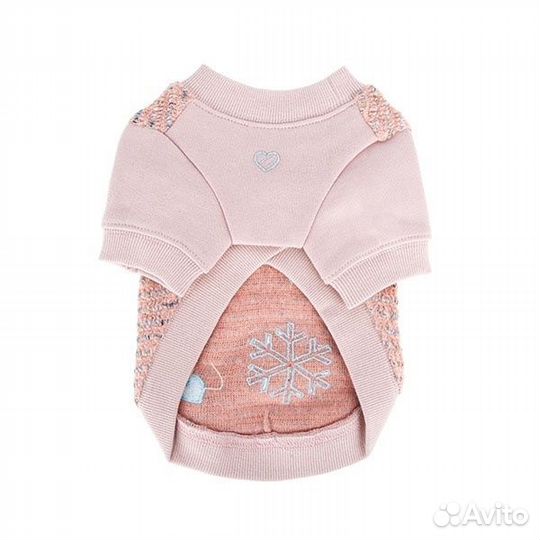 Pinkaholic свитер с сердцами и снежинками, розовый