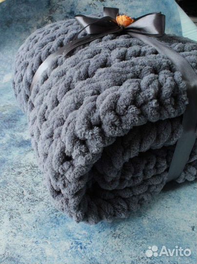 Плед детский вязаный