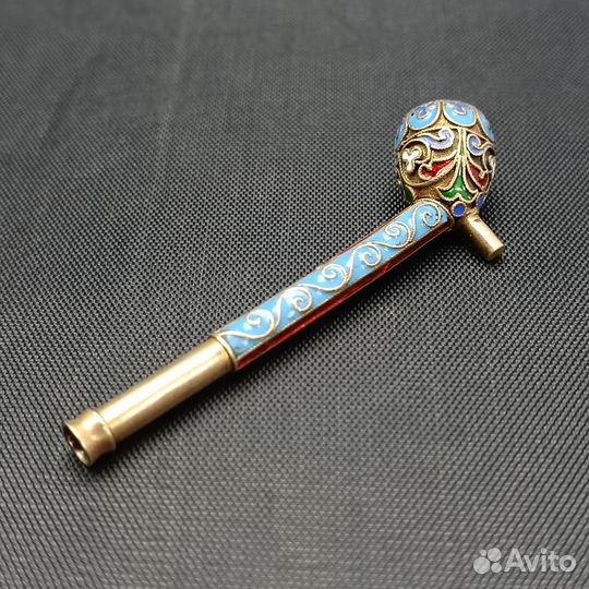 Трубка Мундштук Эмаль Серебро