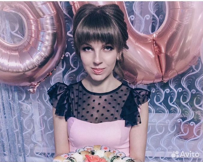 Платье розовое