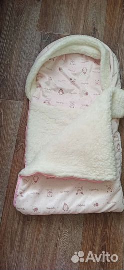 Зимний конверт в коляску на овчине