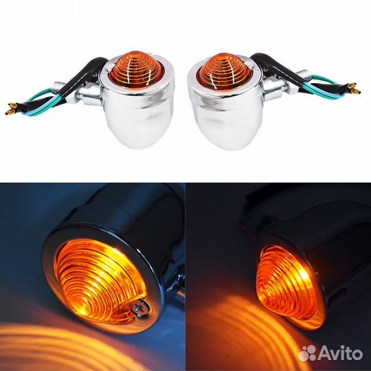 Поворотники на мотоцикл «пули» металл