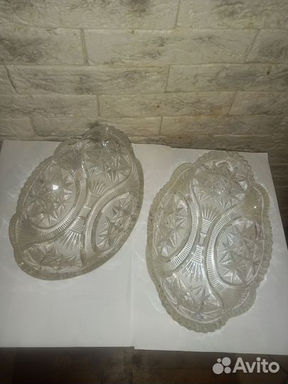 Салатники хрусталь СССР, 2шт