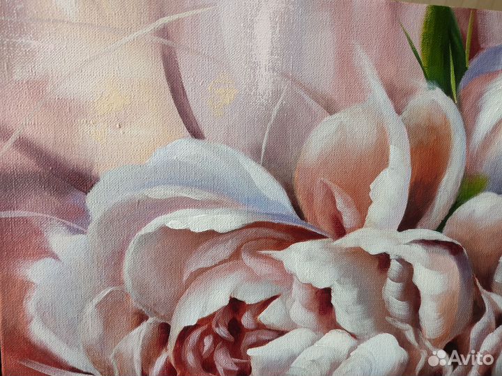 Картина маслом Пионы, 50*70