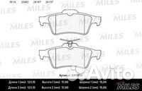 Miles E410005 Колодки торм. ford focus II/III/mazda 3/opel vectra C/volvo S40 зад. LowMetallic