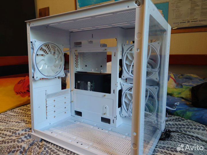 Игровой корпус для пк белый ginzzu v400 white