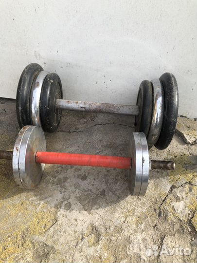 Продаются гантели 20 кг и 10 кг разборные