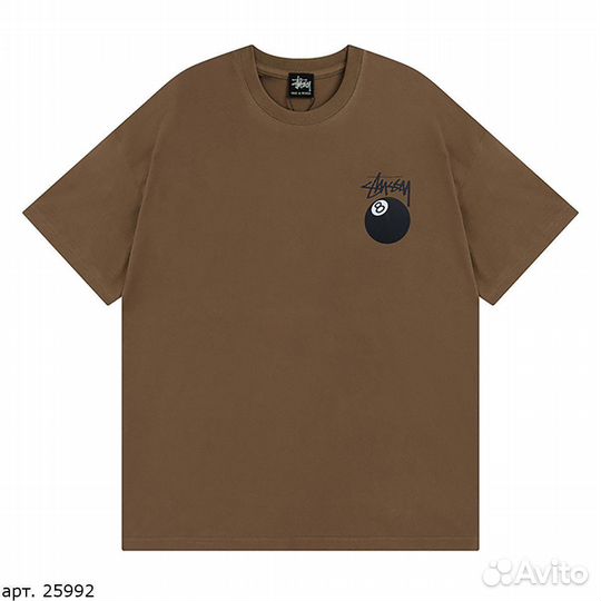 Футболка Stussy 8 ball фиолетовая