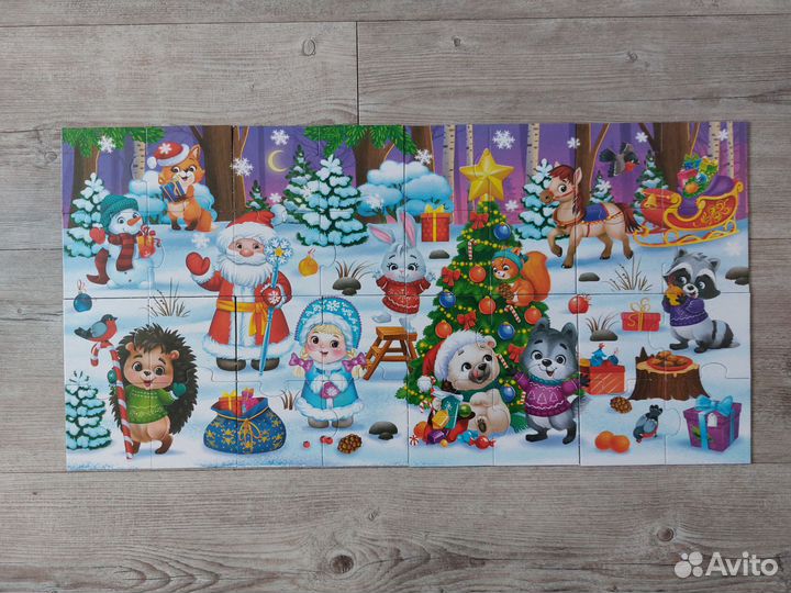 Развивающий пазл 8в1 двусторонний новогодний