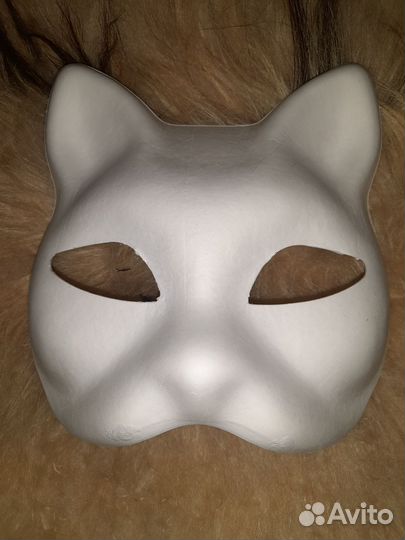 Маска папье маше кошки для квадробики