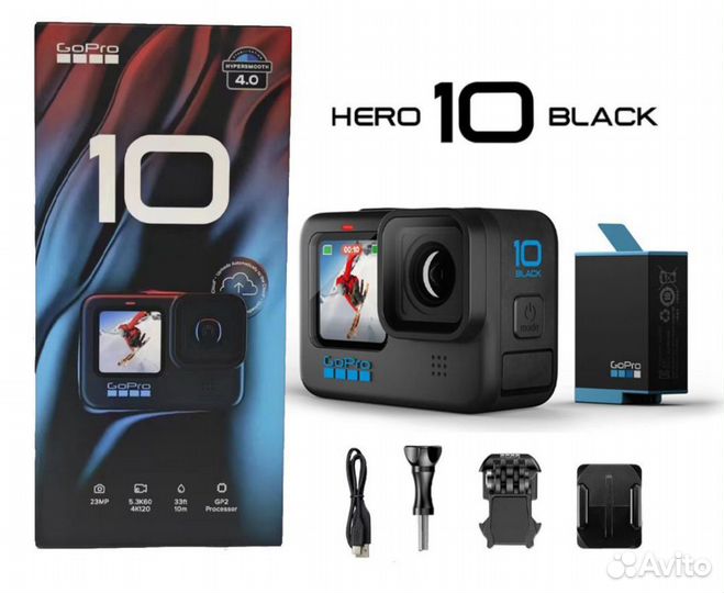 Новая GoPro Hero 10 Black Edition, запакована