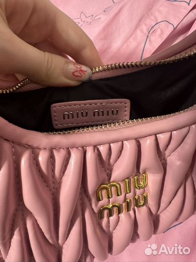 Сумка miu miu розовая