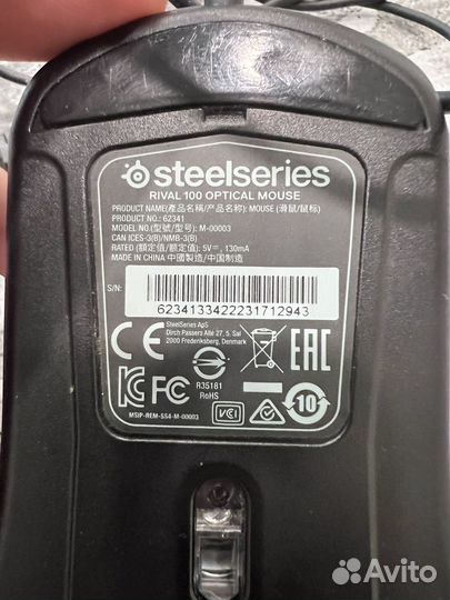 Игровая мышь steelseries rival 100