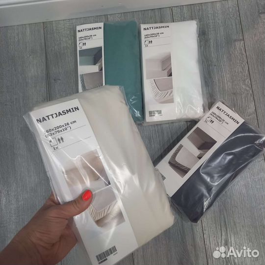 Простыни икеа 160x200 Наттэсмин сатин