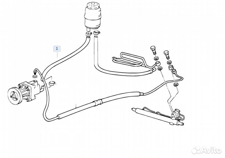 Шланг гидроусилителя BMW e36