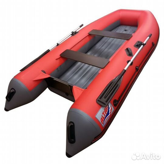 Лодка надувная пвх HD-340 Active нднд красно-серая