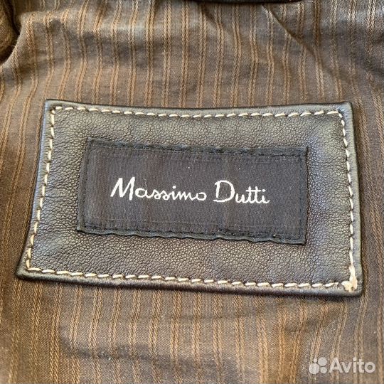 Кожаная куртка косуха massimo dutti