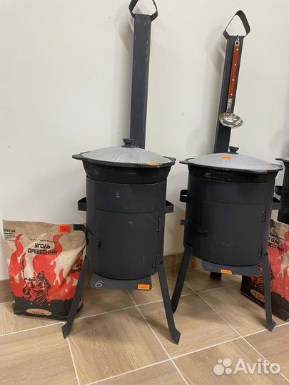 Печь для казана с трубой и дверцей(от 6л до 22л)