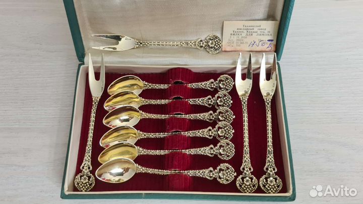 Набор кофейных ложек(без вилок) серебро 916пр СССР