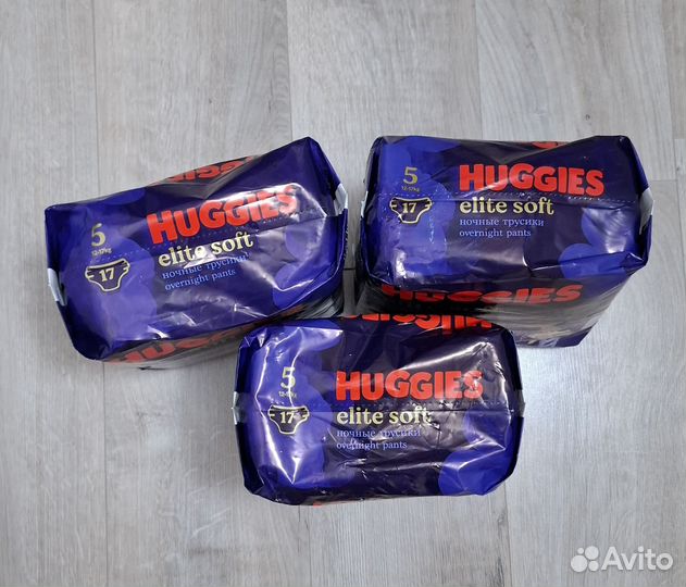 Трусики Huggies elite soft 5 ночные