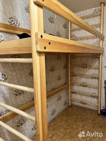 Кровать чердак - спорткомплекс