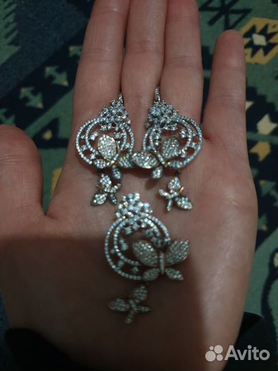 Серьги серебро 925